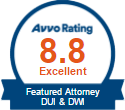 Avvo Rating 8.8 Excellent - Feature Attorney, DUI & DWI